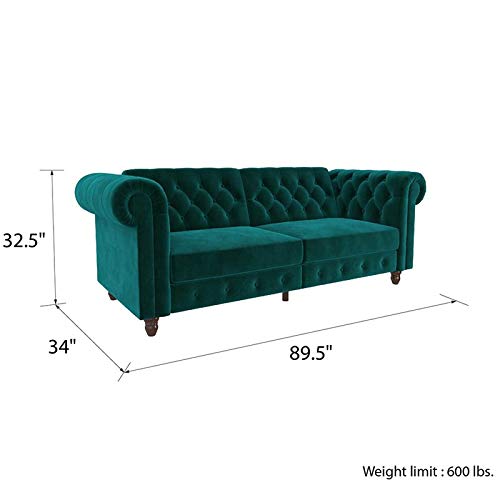 Dhp Furini Tufted Sleeper Sofa In Green #TOP2