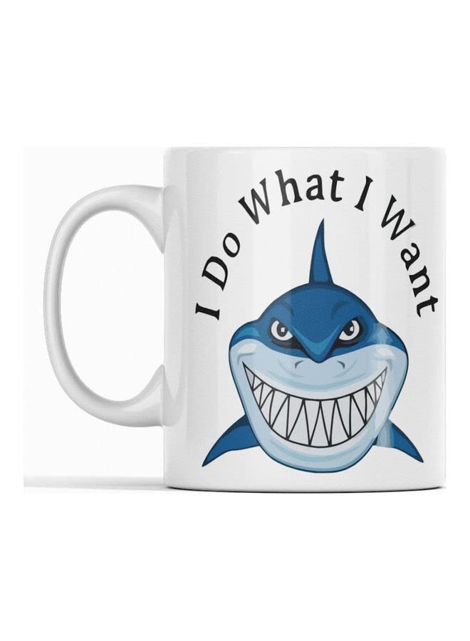 VOLTX DESIGN - Printed I Do What I Want For Tea And White Ceramic Coffee Mug (330ml) (VTX-795)