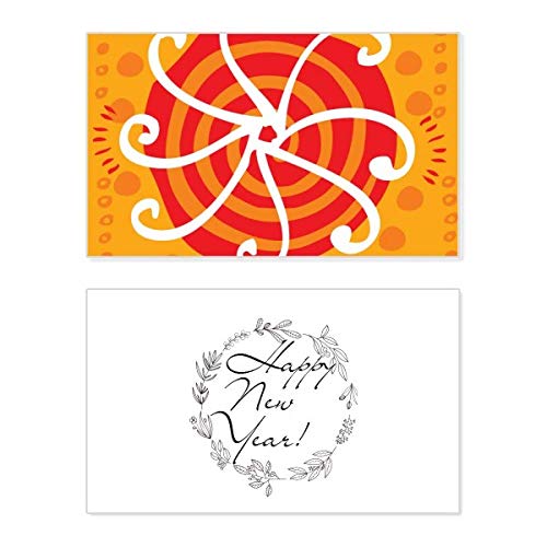Tarjeta de Año Nuevo Sunshine México Totems con mensaje de bendición conmemorativa