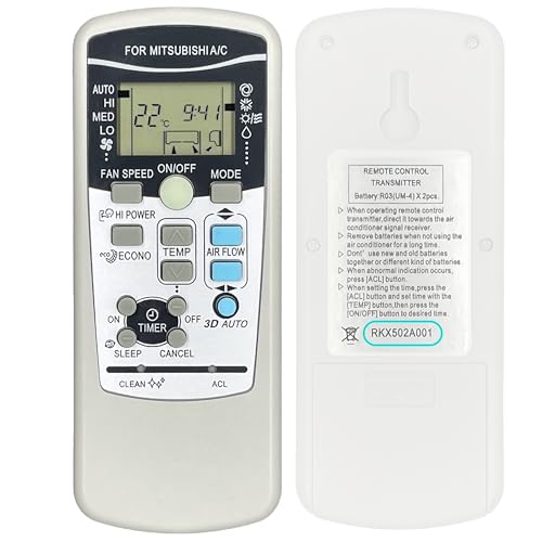 Mando Wellclima RKX502A001 para Aire Acondicionado Compatible con Mitsubishi Heavy Industries – Sustituye RKX502A001B, RKX502A001C, RKX502A007, RYD502A017 y más – Listo para Usar