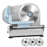 Cortafiambres eléctrico, 3 cortafiambres móviles de 7,5 pulgadas, adecuado para máquina cortadora de queso, máquina de cortar pan