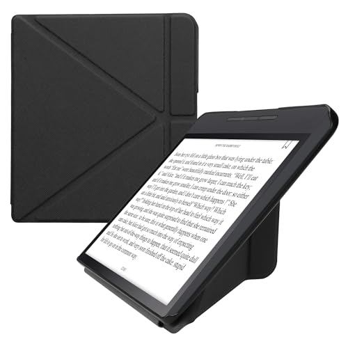 kwmobile Origami Case Compatible with Kobo Forma Case - Slim PU Leather Cover with Stand - Black