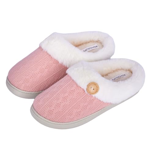 RDHOSUPY Cozy Slippers for Women Fuzy and Slip-on House Slippers3