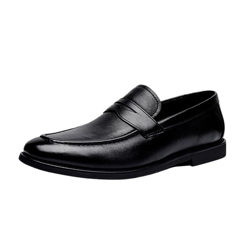 Luxury Men Shoes New PU Leather Casual Driving Slip-on Breathable Black Brown Male Loafers