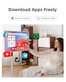 KTC MegPad 32" Smart Portable TV, 4K Touch Screen Portable TV Monitor, Android 13 Google EDLA Certified 8G RAM+128G Storage, Octa-core CPU 9500mAh Battery, Dual 6W Speakers WiFi 6