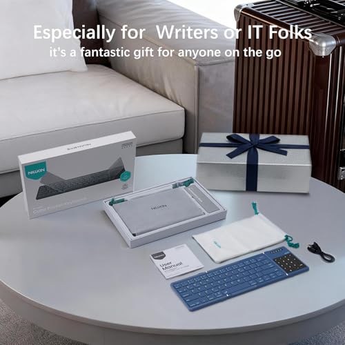 Image of Nillkin Foldable Bluetooth Keyboard, Portable Wireless Design (Blue)