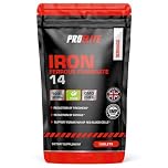 Iron Tablets High Strength 14mg - 365 Tablets - Vegan Energy Tablets for Tiredness and Fatigue - High Absorption Iron Supplements for Women and Men - Made in The UK by PROELITE