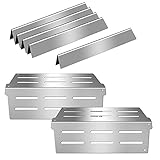 Plowo 13 1/4' Heat Deflector and 17.5' Flavorizer Bar Replacement for Weber 7620 7622, Genesis 300...