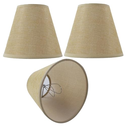 TAaMTYH Small Lampshades Set of 3,For Cutting on Bulb,Fabric Lampshade