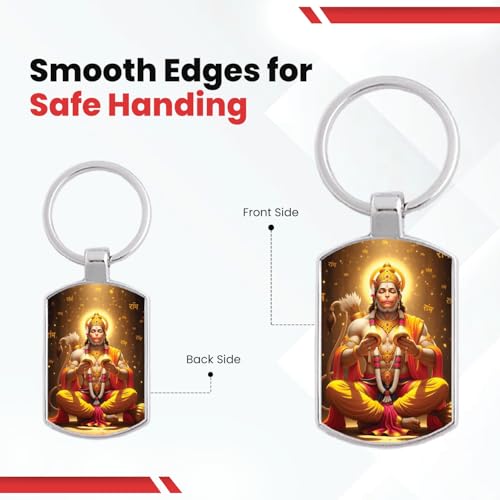 Image of Stylish Metal Keychains with Permanent Glossy Print - Inspirational Quotes & Spiritual Designs - Perfect Key chains for loved ones, Personal Use, Gifts & Return Gifts