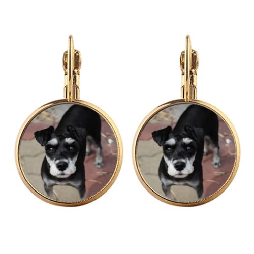 Boucles d'oreilles chien noir à clip cadeau idéal pour les passionnées d'animaux