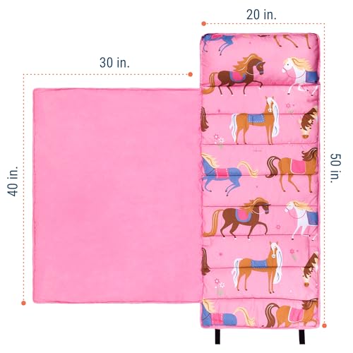image for Wildkin Kids Microfiber Nap Mat – Soft Sleep Mat with Pillow, Ideal 