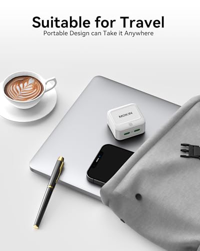 Image of USB C Wall Charger, 45W Fast Charger Type C Charging Block Dual Port GaN PD