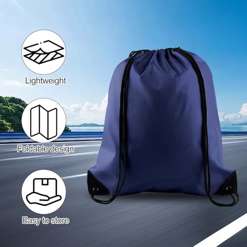 Sac à dos de sport violet PLULON en vrac avec cordon de serrage résistant - 5