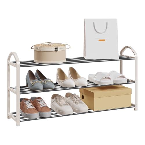 ESituro Zapatero de entrada con 3 estantes