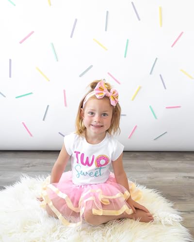 Luke and Lulu Two Sweet Birthday Outfit - 2nd Birthday Cute Toddler Dress with Headband - Girl Outfit for 2 Year Old3