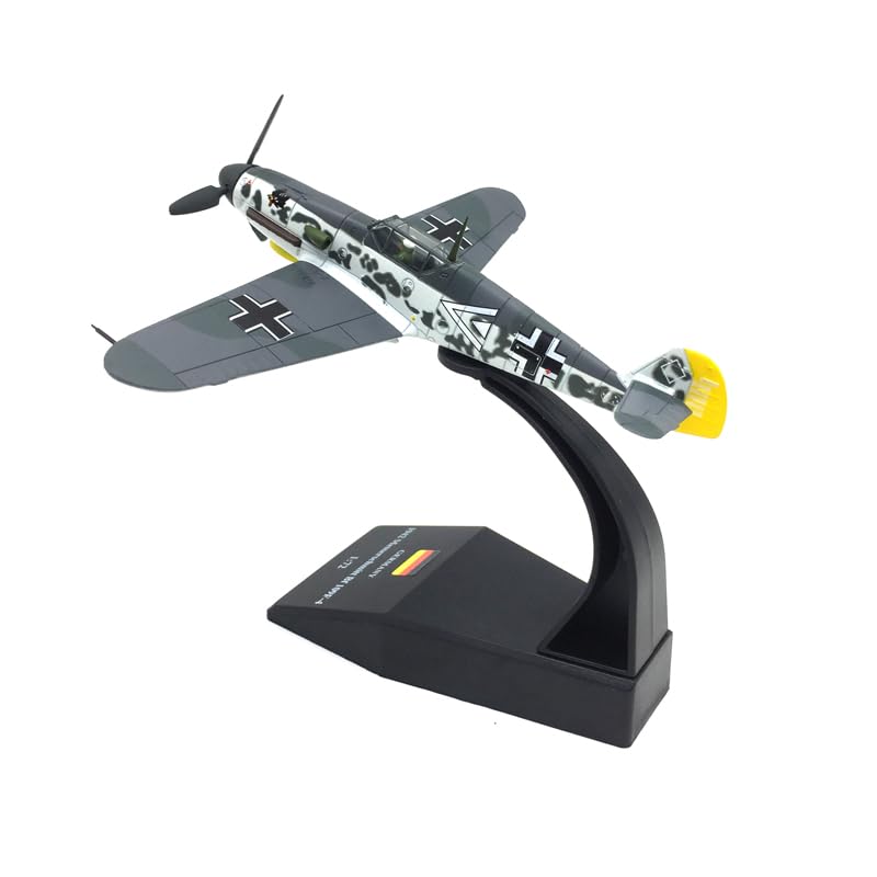 Enatuhter Diecast Airplanes 1/72 Scale Model Aircraft BF109 Simulation Fighter Jet Plane Model Attack Plane Military Airplane Models for Adults