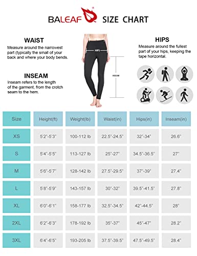 BALEAF Leggings resistenti all'acqua foderati in
