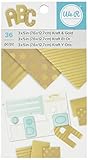 Designed for easy usage We R Memory Keepers Set De Papeles Kraft and Gold Foil ABC Punch Board 7X12Cm, Materiales sintéticos, Multicolor, Talla única