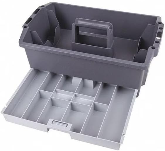 Utility Tote, Copolymer Resin, Black/Gray, 16 in W x 10-1/2 in D x 7 in H, 16500-2-A