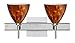 Besa Lighting 2SW-177918-CR-SQ 2X40W G9 Mia Wall Sconce with Canopy Amber Cloud Glass, Chrome Finish