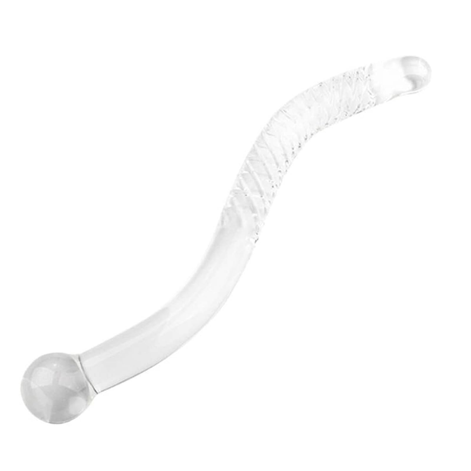 Consolador De Vidrio Curvado De 10", Cristal De Doble Cara, Tapón Anal for Pene, Estimulación Del Punto G, Juguete Sexual for Adultos for Hombres, Mujeres Y Parejas
