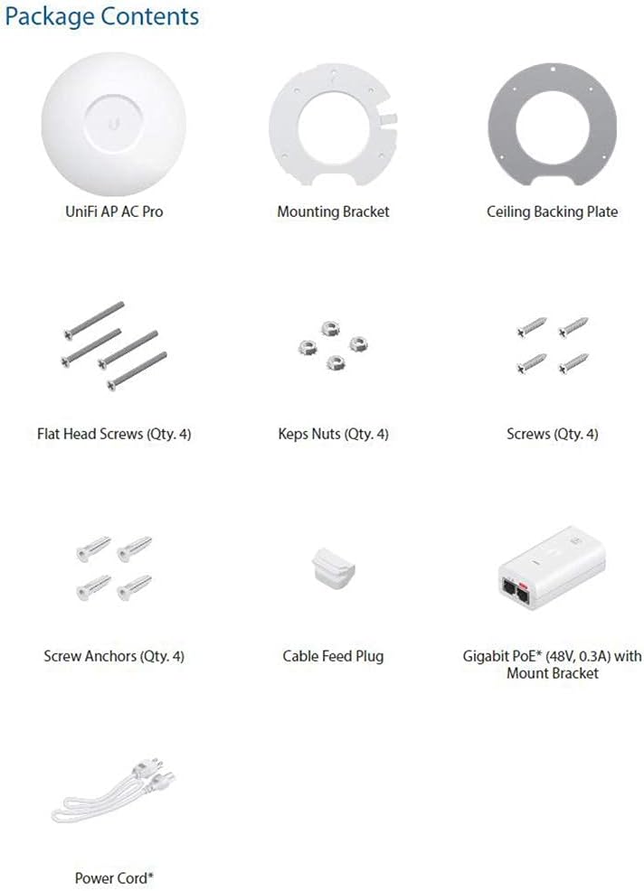 Ubiquiti UAP-AC-PRO 2-PACK Unifi AP AC PRO 11ac Dual-Radio Pro Access Point (Renewed)