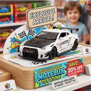 Image of Nissan GTR Model Car 1:24 Scale - Diecast Metal Pull Back Toy Car, Openable Doors, Realistic Sports Car Gift for Kids