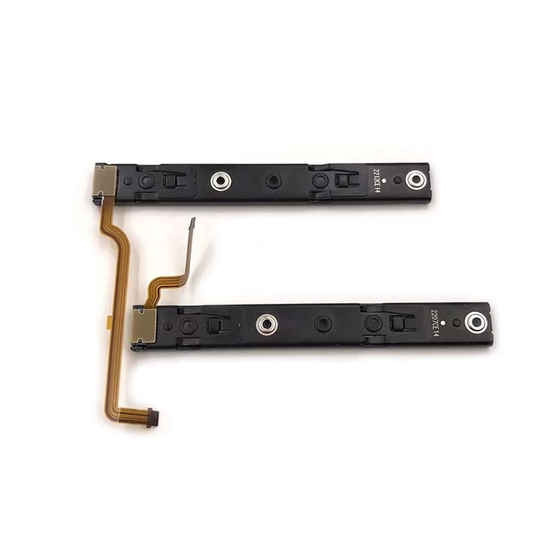 YANHAO [Części do gier wideo] 1 para oryginalna część zamienna prawa i lewa szyna ślizgowa z elastycznym kablem mocującym część do konsoli Nintendo Switch OLED NS Rebuild Track [Wymiana] (kolor: do