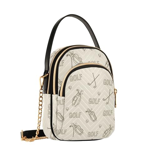 Image of MCHIVER Golf Crossbody Bag for Women Cell Phone Purse Wallet with Removable Chain Shoulder Handbag