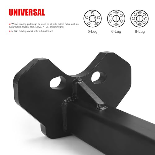Image of Dyno Racing 8629 Universal Wheel Bearing Hub Removal Tool Replace Compatible with ATD Tools- All Axle Bolt Hubs Universal Mount fit for All axle Bolted hubs 5, 6 and 8 Lug hubs