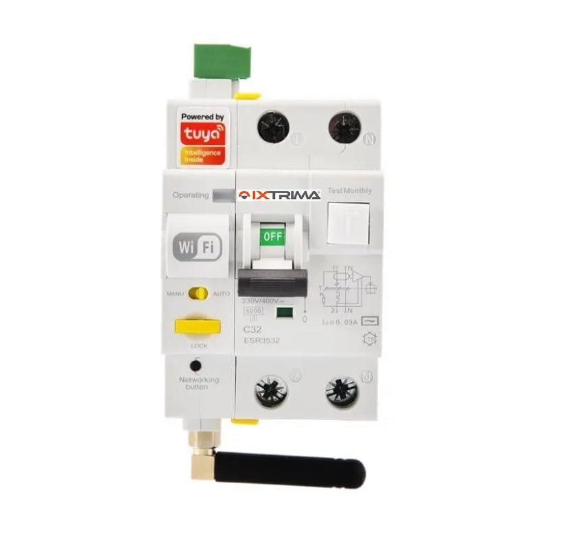 Interruptor RCBO WiFi Tuya 32A para controlar circuitos a distancia 3