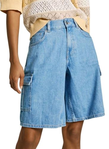 Pepe Jeans Para Mujer. PL801136 Short Relaxed Worker Azul (26), Casual, AlgodóN, Sostenible - 3