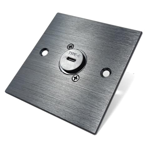 Placa de aluminio serie D con USB-C para escritorios y oficinas 3