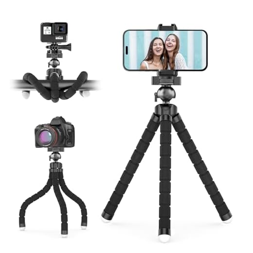 UBeesize Tripod S, Premium Phone Tripod, Flexible Tripod with Wireless Remote Shutter, Compatible with iPhone/Android Samsung, Mini Tripod Stand Holder for Camera GoPro/Mobile Cell Phone (Upgraded)