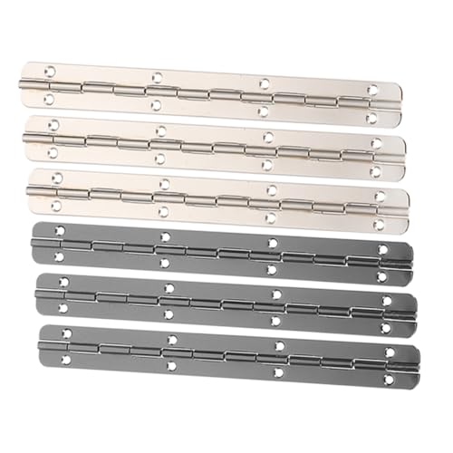 VILLFUL 6pcs Long Hinge Piano Hinge Decorative Hinges Hinge Heavy Duty Hinges for Cabinet Doors 180 Degree Hinges Table Hinge Door Hinge Hinges Heavy Duty Cabinet Hinges Window Hinges Iron