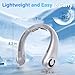 Neck Fan - Portable Neck Fan with Neck Support, 5 Speeds, All Around Airflow, Hand-free Bladeless Personal Cooling Fans, Rechargeable Wearable Fan for Outdoor and Indoor, Festival Gifts for Men Women