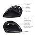 AUTLEY Ergonomic Mouse, 2.4G Optical Wireless Vertical Mouse with Adjustable DPI 800/1200/1600, Pinky Finger Rest, Better for Large Hands - Black