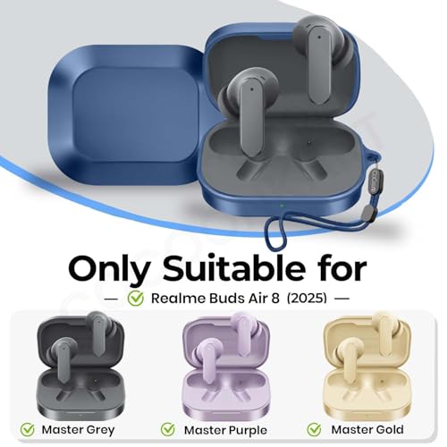 Image of Silicone Case Cover Compatible for Realme Buds Air 8 (2026) (Blue)
