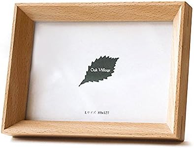 Amazon Co Jp オークヴィレッジ フォトフレーム Lサイズ ナチュラル 幅14 3cm 奥行2 1cm 高さ10 5cm 10 ホーム キッチン