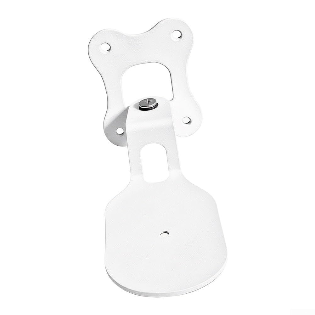 Soporte de pared para altavoz de metal, color negro, 20 x 9 cm (blanco)