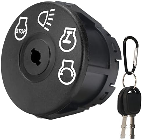 PLQQCY Lawn Mowers Tractor Ignition Switch 4 Position with Headlight Control for AYP, Husqvarna, MTD, Delta, Stratton, Generac, 532175566,175566,163968,725-1741,925-1741,175442,193350, Etc
