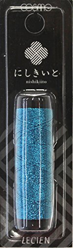 Fil à broder coton Cosmo bleu Asagi mercerie couture point de croix écheveau 20m