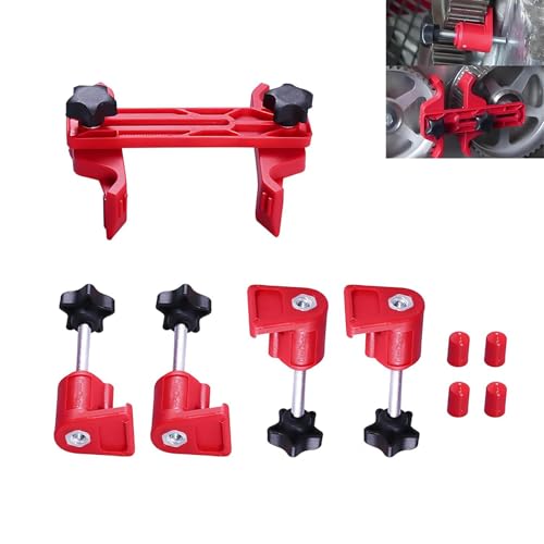 Zeathery 9 PCS Engine Twin Camshaft Timing Tool Kit, Compact Construction, Bumped Non-slip Timing Locking Camshaft Sprocket Clips, Portable Repair Kit, Universal Fit for Most Cars (Red)