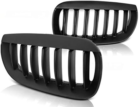 Front Grill Compatible with BMW X3 E83 Suv 2004 2005 2006 RS-112 Front Central Sport GrillReplacement Kidney Grille Grill Black Matt