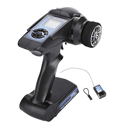 Dilwe Transmisor del Barco Coche de RC, 2.4GHz 3CH Transmisor de Control Remoto de Radio con Receptor L0U6 para RC Coche Barco Accesorio Partes