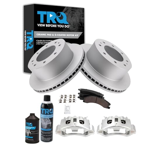 Image of TRQ Rear Brake Pad & Rotor Kit Compatible with 2011-2019 Chevrolet 2011-2019 GMC