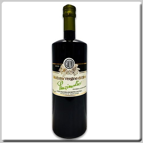 Calvi Unfiltered Extra Virgin Olive Oil Pinzimolio from Liguria 25.4 Oz (750ml) (Pack of 2)