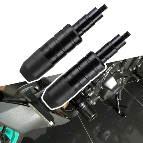 KGTJGCJ 2Pcs Motorcycle Frame Sliders for Honda Navi 2017-2023 - Engine Guard Crash Bar Sliders, Crash Pad Protector, Anti-Fall Frame Sliders Anti-Scratch Guard,A Black