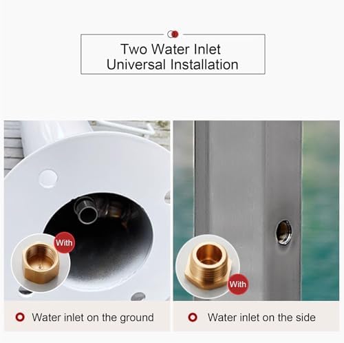 Stainless Steel Outdoor Column Faucet with Retractable Pressure Spray Gun, All-Season Anti-Freeze Design, 86cm (33.8in) Garden Watering Solution